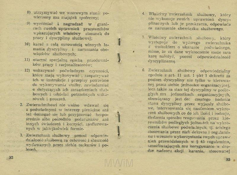 KKE 5517-18.jpg - Dok. „Zarządzenie Ministra Kolei” Nr. 198 z dnia 21 VI 1954 r. o wyróżnianiu pracowników i Regulamin obowiązków pracowników Kolejowych oraz zasad i trybu postępowania dyscyplinarnego, Kraków, 1954 r.